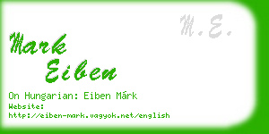 mark eiben business card